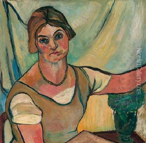 Femme Oil Painting - Suzanne Valadon