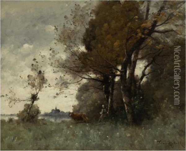 Autumn In Candes Oil Painting - Paul Trouillebert