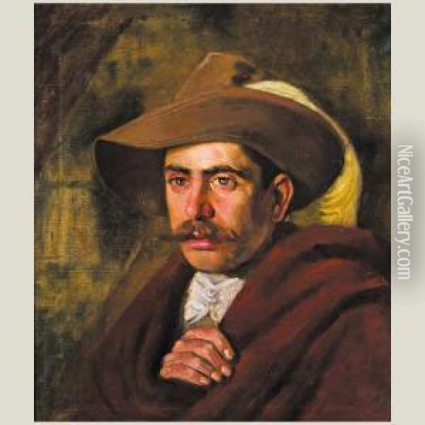 Caballero Oil Painting - Enrique Atalaya Gonzalez