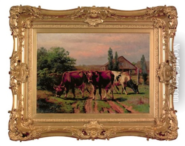 In The Home Lane Oil Painting - Thomas Bigelow Craig