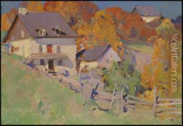 Moulin Du Ruisseau-michel, Baie-saint-paul Oil Painting - Clarence Alphonse Gagnon