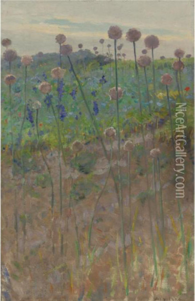 Wild Flowers Oil Painting - Charles Sprague Pearce