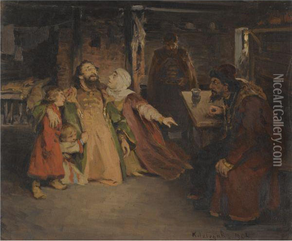 Ivan The Terrible Oil Painting - Klavdiy Vasilievich Lebedev