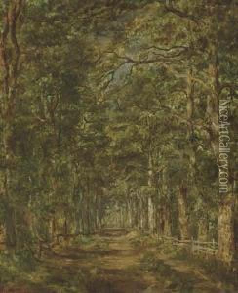 Chemin Dans Les Bois Au Souliers Oil Painting - Charles Leroux