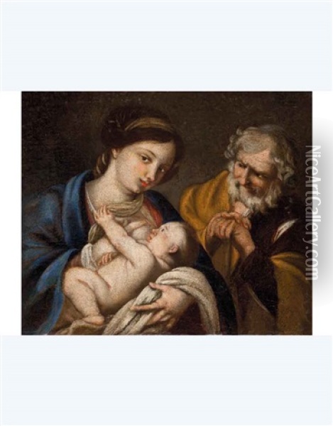 Sacra Famiglia Oil Painting - Francesco de Rosa