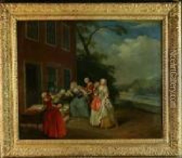 The Rivals Oil Painting - Pieter Angillis