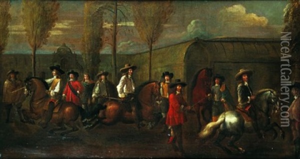 Ecole D'equitation Oil Painting - Nicolaas van Eyck
