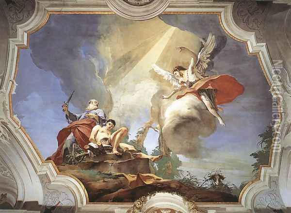 The Sacrifice of Isaac Oil Painting - Giovanni Battista Tiepolo