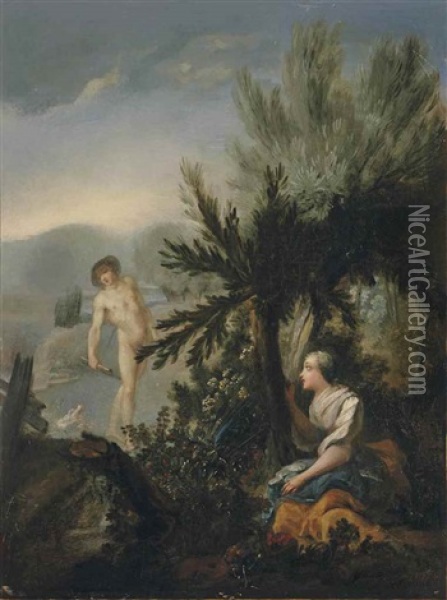 Le Cas De Conscience Oil Painting - Gabriel Jacques de Saint-Aubin