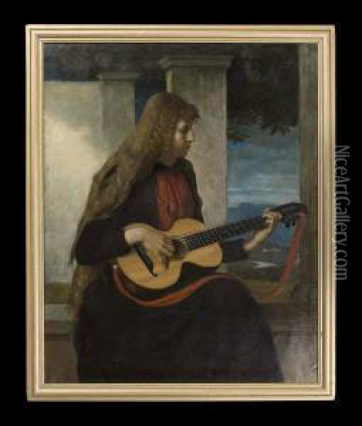 Ol Auf Leinwand, Monogrammiert, Datiert: 1889 Oil Painting - Albert Lang