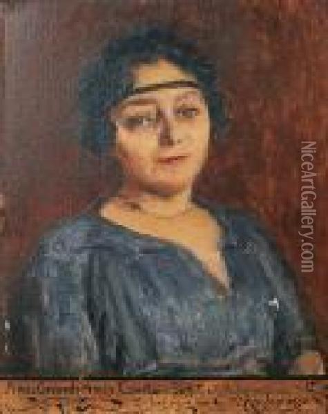 Portrait De Femme Oil Painting - Georges Antoine Rochegrosse