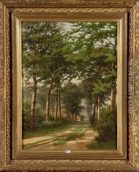 Chemin Arbore Oil Painting - Albert De Keyser