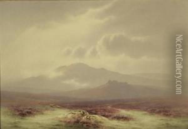 Dartmoor, Bellever Tor Oil Painting - Charles Edward Snr Brittan