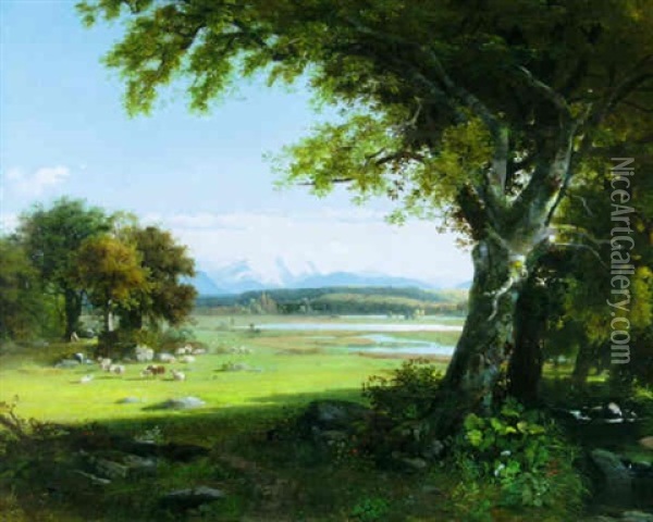 Keene Valley, New York Oil Painting - James McDougal Hart