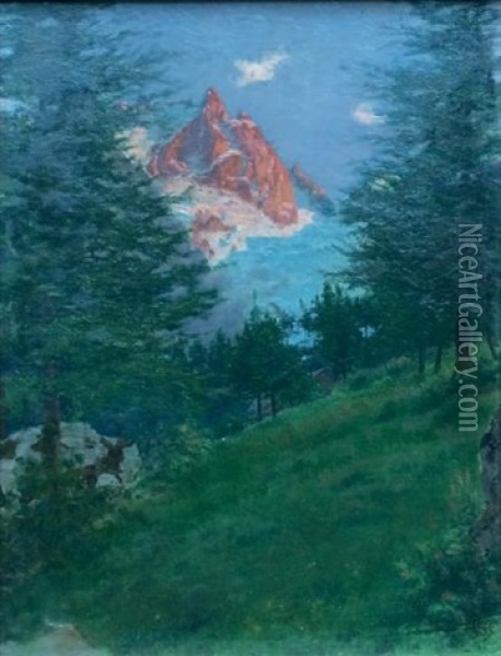 La Meije, 1905 Oil Painting - Edouard Brun