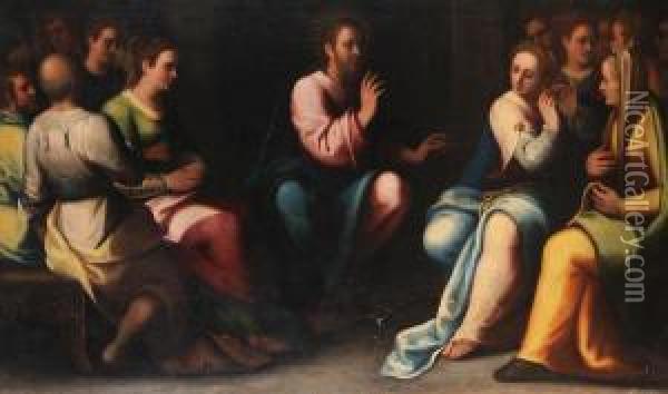 La Predica Di Gesu Oil Painting - (Alessandro) Padovanino (Varotari)
