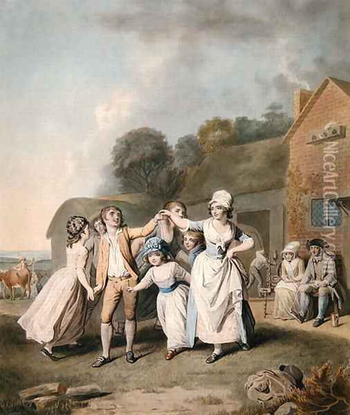 Children Dancing, 1798 Oil Painting - George Stubbs