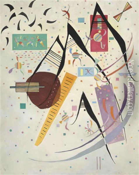 Pointes Noires Oil Painting - Wassily Kandinsky