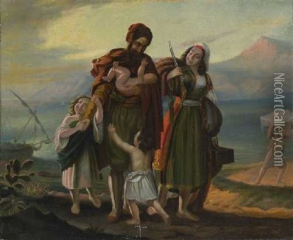 Der Zuruckkehrende Freiheitskampfer Oil Painting - Theodoros Vryzakis