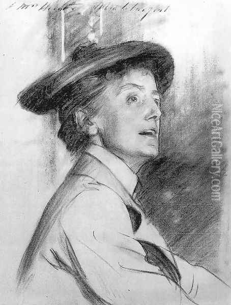 Portrait of Dame Ethel Smyth Oil Painting - John Singer Sargent