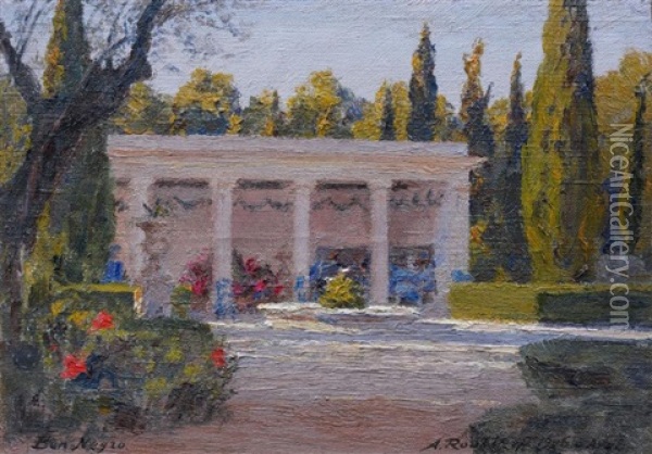Le Jardin A Ben Negro, Bizerte Oil Painting - Alexandre Roubtzoff