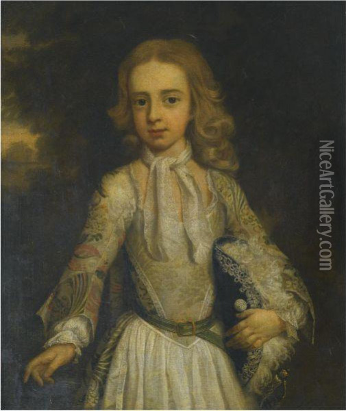 Portrait Of A Young Boy Oil Painting - Michael Dahl