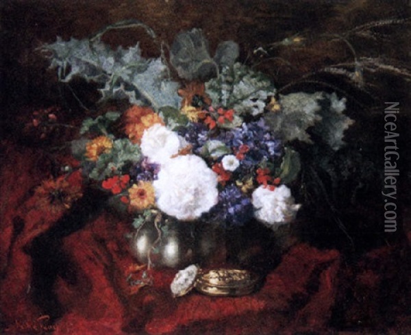 Bouquet De Fleurs Oil Painting - Aime Perret