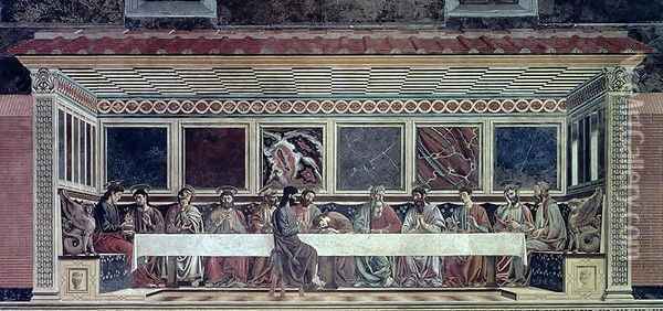 The Last Supper, c.1447 Oil Painting - Andrea Del Castagno