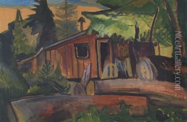 The Shack Oil Painting - Emily Carr