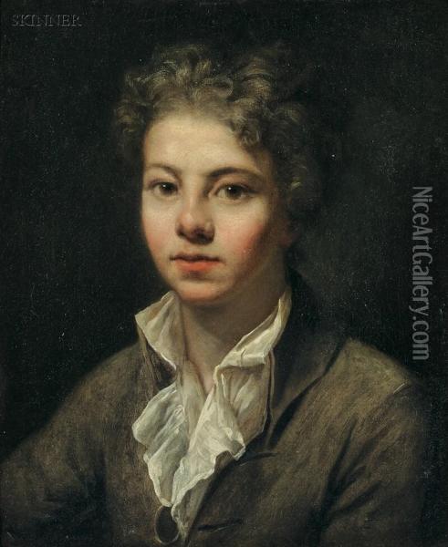 Portrait Of A Young Man Oil Painting - Jean Baptiste Greuze