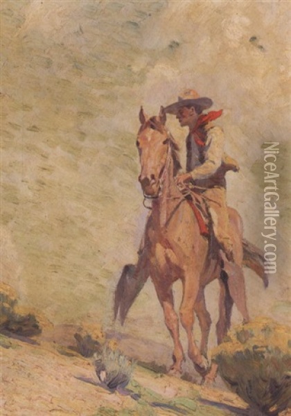 The Cow Puncher Oil Painting - William Herbert Dunton