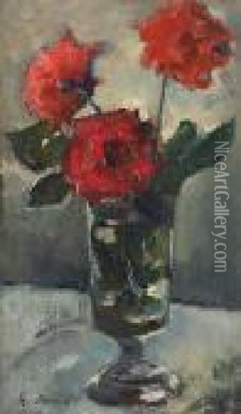 Roses Oil Painting - Petrascu Gheorghe