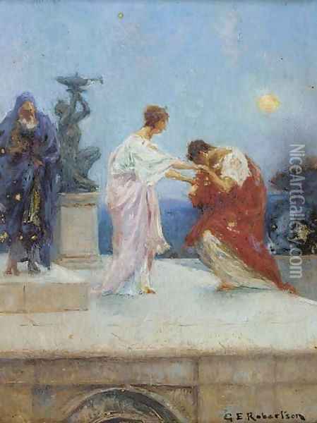 Romeo and Juliet Oil Painting - George Edward Robertson