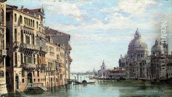The Grand Canal And Santa Maria Della Salute Oil Painting - Antonietta Brandeis