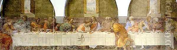 The Last Supper 1514 Oil Painting - Francesco Franciabigio