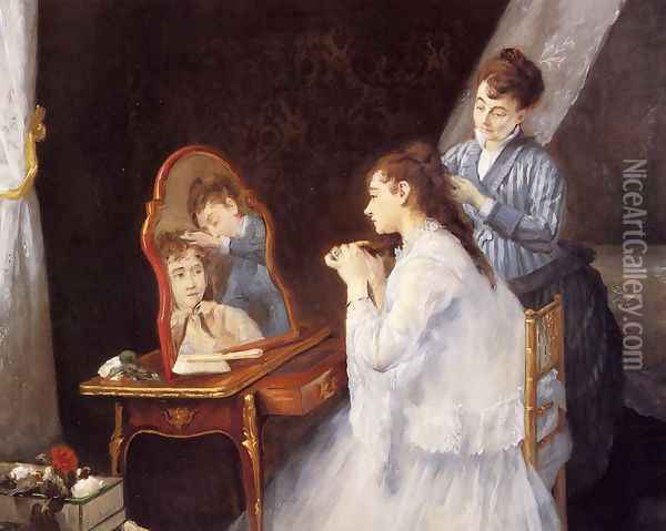 Le Petit Lever, 1875 Oil Painting - Eva Gonzales