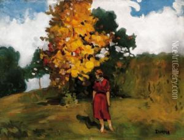 Autumn In Nagybanya Oil Painting - Janos Thorma
