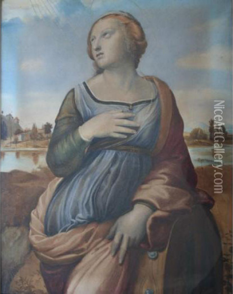 St. Catherine Of Alexandria Oil Painting - Raphael (Raffaello Sanzio of Urbino)