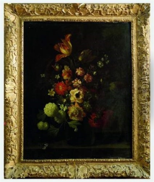 Bouquet De Fleurs Oil Painting - Jean-Michel Picart