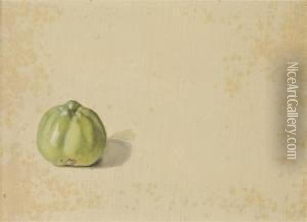 Une Pomme Verte Oil Painting - Pancrace Bessa