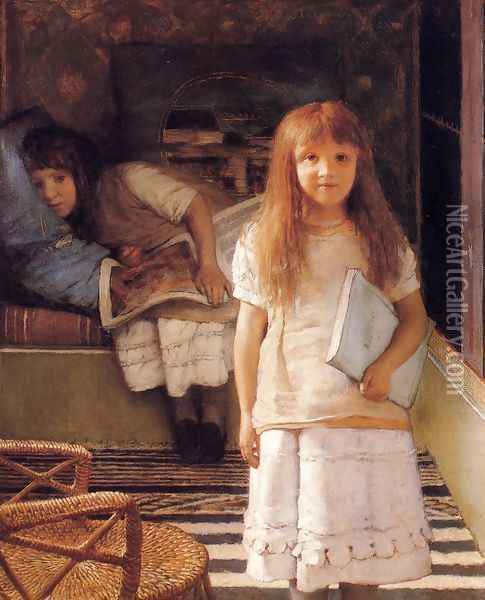 This is our Corner (or Laurense and Anna Alma-Tadema) Oil Painting - Sir Lawrence Alma-Tadema