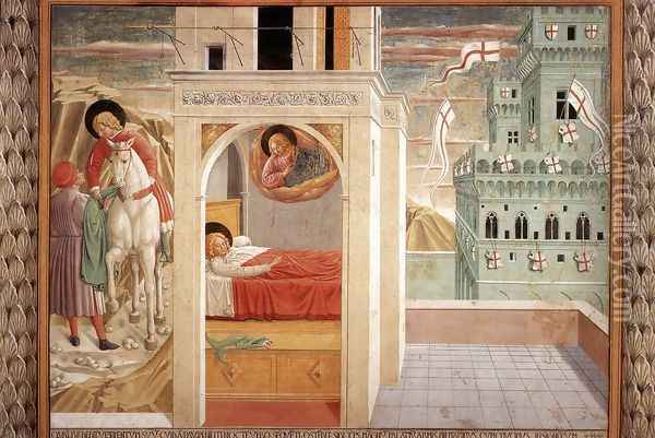 Scenes from the Life of St Francis (Scene 2, north wall) 1452 Oil Painting - Benozzo di Lese di Sandro Gozzoli
