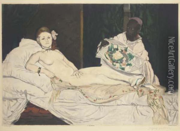 Olympia Par Jacques Villon Oil Painting - Edouard Manet