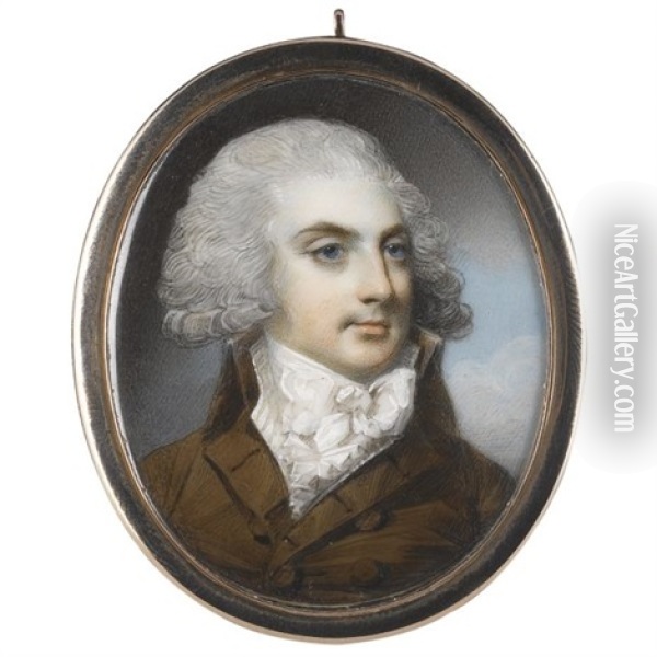 Portrait Of Sir Robert Gerard Oil Painting - George Engleheart