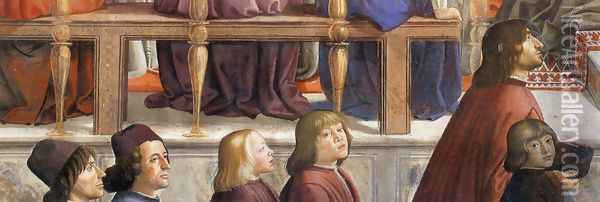 Confirmation of the Rule (detail 5) 1482-85 Oil Painting - Domenico Ghirlandaio