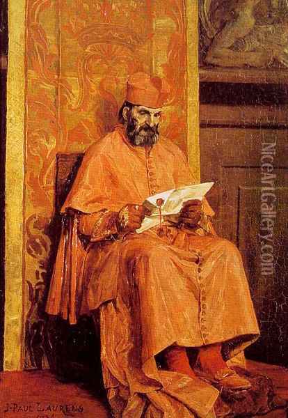 Le Cardinal (The Cardinal) Oil Painting - Jean-Paul Laurens