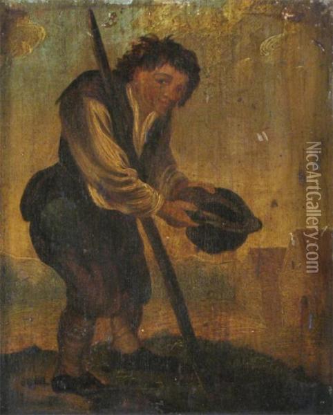 The Beggar Oil Painting - Thomas Barker of Bath
