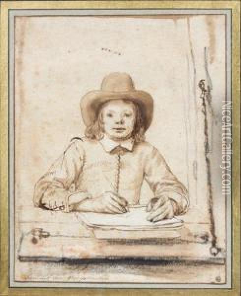 Portrait De Jeune Homme Oil Painting - Samuel Van Hoogstraten