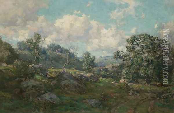 Clouds and Hills Oil Painting - Charles Harold Davis