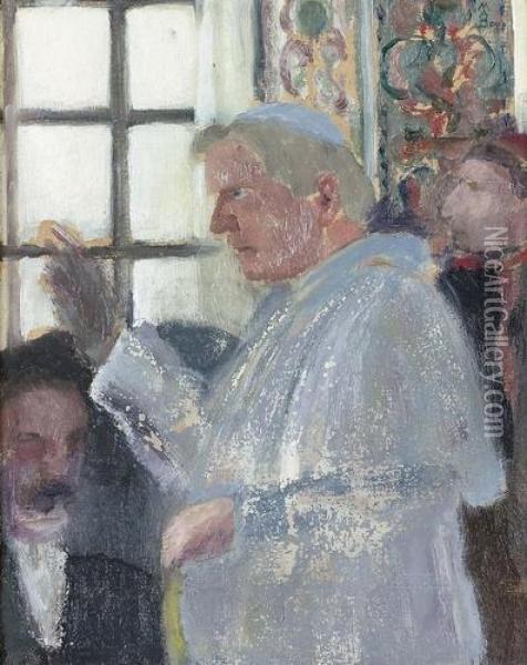 Portrat Eines Segnenden Papstes. Oil Painting - Maurice Denis